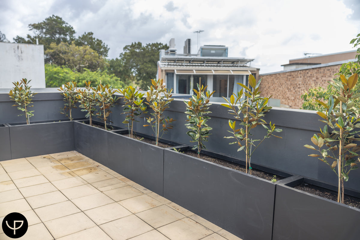 Custom-made planter boxes